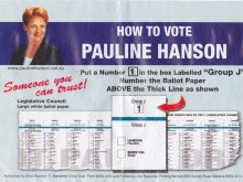 Pauline Hanson HTV via ElectionLeaflets.org.au