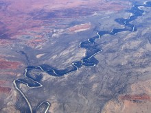 Aerial photo of the Darling River