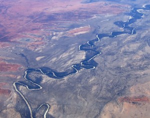 Aerial photo of the Darling River